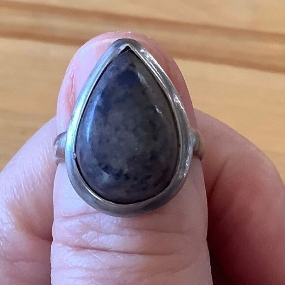 sterling SILVER 925 LAPIS LAZULI WOMAN RING SIZE US 8 - Picture 2 of 8